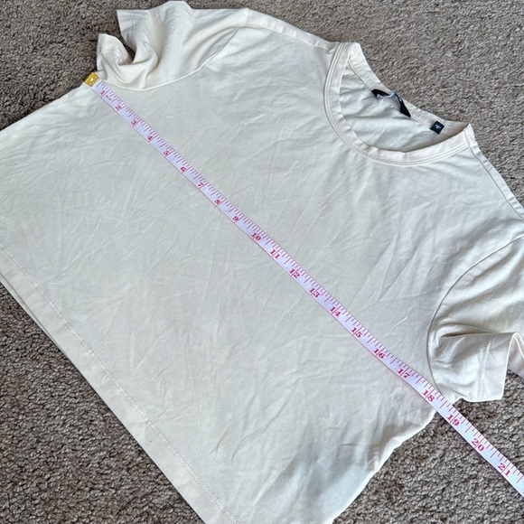 CUTS Almost Friday Crewneck Cropped Athletic Cream Short Sleeve Tee - Picture 4 of 8